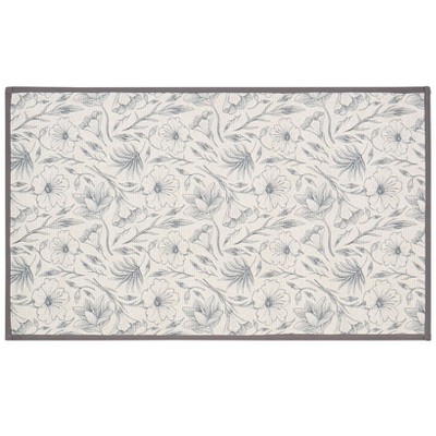 The Lakeside Collection Magnolia Floral Washable Rug or Runner - Floral Accent Rug