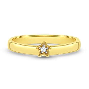 Girls' Single CZ Star Sterling Silver Ring - 6 - In Season Jewelry