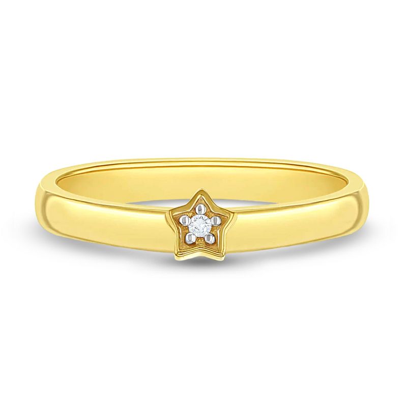 Girl's Single CZ Star Sterling Silver Ring - In Season Jewelry, 1 of 5
