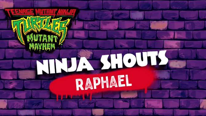 Teenage Mutant Ninja Turtles: Mutant Mayhem Ninja Shouts Raphael Action Figure, 2 of 7, play video