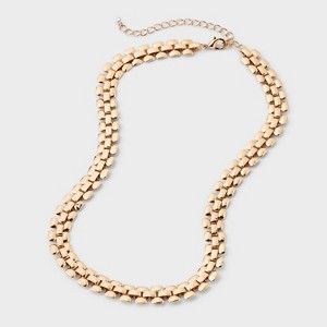 Panther Chain Necklace - A New Day™ Gold: Steel Lobster Clasp, 16" with 3" Extender - 1 of 4