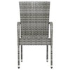 vidaXL 3 Piece Patio Dining Set Poly Rattan Gray - 4 of 4
