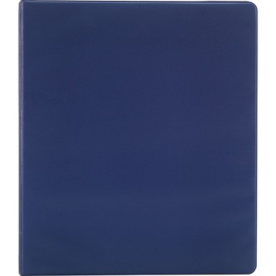 Staples Simply 3-Inch Round 3-Ring Non-View Binder Navy (26595) 26595-CC