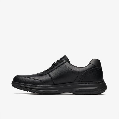 Clarks Mens Craftwell Lace Black Leather Shoes 7 Wide — фото 2