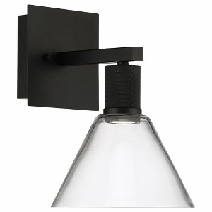 Access Lighting Port Nine 1 - Light Wall Light in  Matte Black - 1 of 4