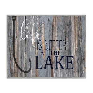 Stupell Industries Life's Better at Lake Phrase Framed Giclee Art - 1 of 4