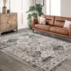 Washable Rug Non Slip Traditional Distressed Floor Carpet Low Pile Farmhouse Foldable Printed Rug, Non Shedding Pearl Velvet Soft Accent Rug - 2 of 4