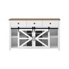 Bella Depot 55'' Sliding Barn Door Sideboard Storage Cabinet with 3 Drawers, Adjustable Shelves - 4 of 4
