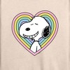 Women's - Peanuts - Snoopy Heart Lightweight French Terry Wide Neck Long Sleeve Shirt - 2 of 4