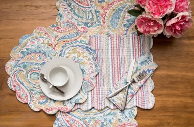 Maisie Multi-Color Cotton Paisley Table Runner