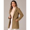 INSPIRE CHIC Women's Regular Fit Notched Lapel Long Sleeve Buttoned Classic Coat - 2 of 4