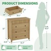 3 Drawer Dresser for Bedroom Nightstand, - 3 of 4