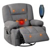 360° Swivel Recliner Chair with Heat and Massage, Recliner for Adults, Single Sofa Seat with 3 Positions, 2 Pockets, 2 Cup Holders and 1 Storage - 2 of 4