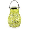 Northlight Woven Iron Pillar Candle Lantern with Glass Hurricane - 13.5" - Green - 4 of 4