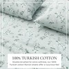 100% Cotton Winter Floral Printed Flannel Sheet Set - Great Bay Home - 2 of 4