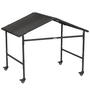 PawHut Wicker Dog Shelter with Wheels, Portable Outdoor Animal Shelter for Small and Medium Sized Dogs, Dark Brown - 1 of 4