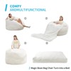 Mjkone Bean Bag Chairs for Adults, 2 in 1 Bean Bag Chairs, Convertible Bean Bag with Filler for Gaming Large Foam - 4 of 4