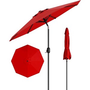 10FT Outdoor Patio Umbrella, Market/Table Umbrella with Push Button Tilt and Crank - 1 of 4