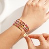 Turandoss 4PCS Colorful Beaded Initial Bracelets for Women Teen Girls - Stretch Bohemian Disc Initial Stackable Jewelry Birthday Gifts - 2 of 4