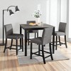 Mshliw 5-Piece Counter Height Table Set with 4 Upholstered Chairs, Modern Square Counter Height Dining Set for Kitchen & Dining Room - 2 of 4