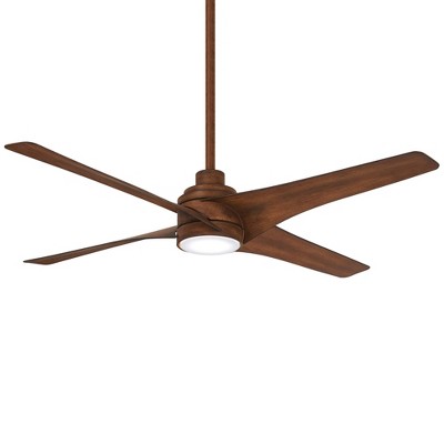 56" Minka Aire Modern Indoor Ceiling Fan with LED Light Remote Control Distressed Koa for Living Room Kitchen Family Dining Home