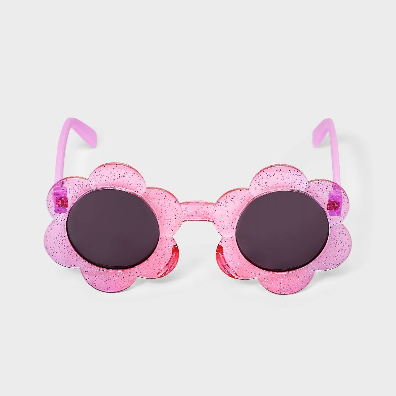 Toddler Girls&#39; Disney Princess Flower Frame Sunglasses - Pink, 1 of 4