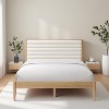 GDFStudio Barrister Modern Rubberwood Bed Frame with Chenille Upholstered Headboard - 2 of 4