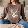 Simply Sage Market Women's Coquette Deer Wreath Long Sleeve Garment Dyed Tee - 2 of 4