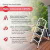 Hailo K20 3-Step Folding Ladder with Sturdy Steel Frame, Non-Slip Treads, 330 lb Capacity, Foldable for Compact Storage, Silver - 2 of 4