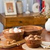 Mela Artisans Grava Acacia Wood Serving Bowl Set of 3 - 4 of 4