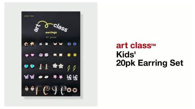 Girls&#39; 20pk Earring Set - art class&#8482;, 2 of 10, play video