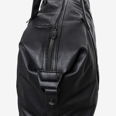 X RAY Pebbled Faux Leather Travel Duffel Bag Black — фото 5