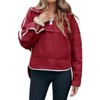 Imily Bela Womens Oversized Puffer Pullover Jacket Quilted Color Block Puffy Hooded Coat Fall Hoodies Outerwear with Pockets - 4 of 4