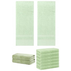 REGALWOVEN Striped Soft Absorbent Bathroom Cotton Towel Set 3 Pcs - 1 of 4