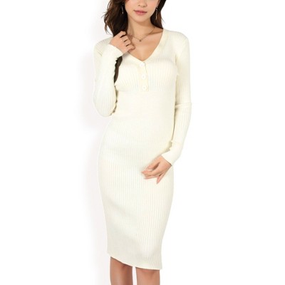 Anna-Kaci Women's 3/4 Sleeve Bodycon Dress with Sleek Fit and Elegant Design