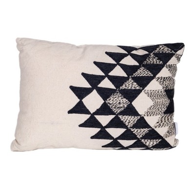 Parkland Collection,Transitional Geometric Beige 14" X 20" Pillow