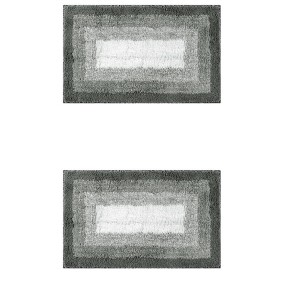 Unique Bargains Non-Slip Absorbent Soft Plush Shaggy Bath Mats 2 Pcs - 1 of 4