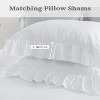 Sage Green Ruffled Duvet Cover Twin, Soft Washed Microfiber Vintage French Country Duvet Cover Set for Kids Girls - 4 of 4