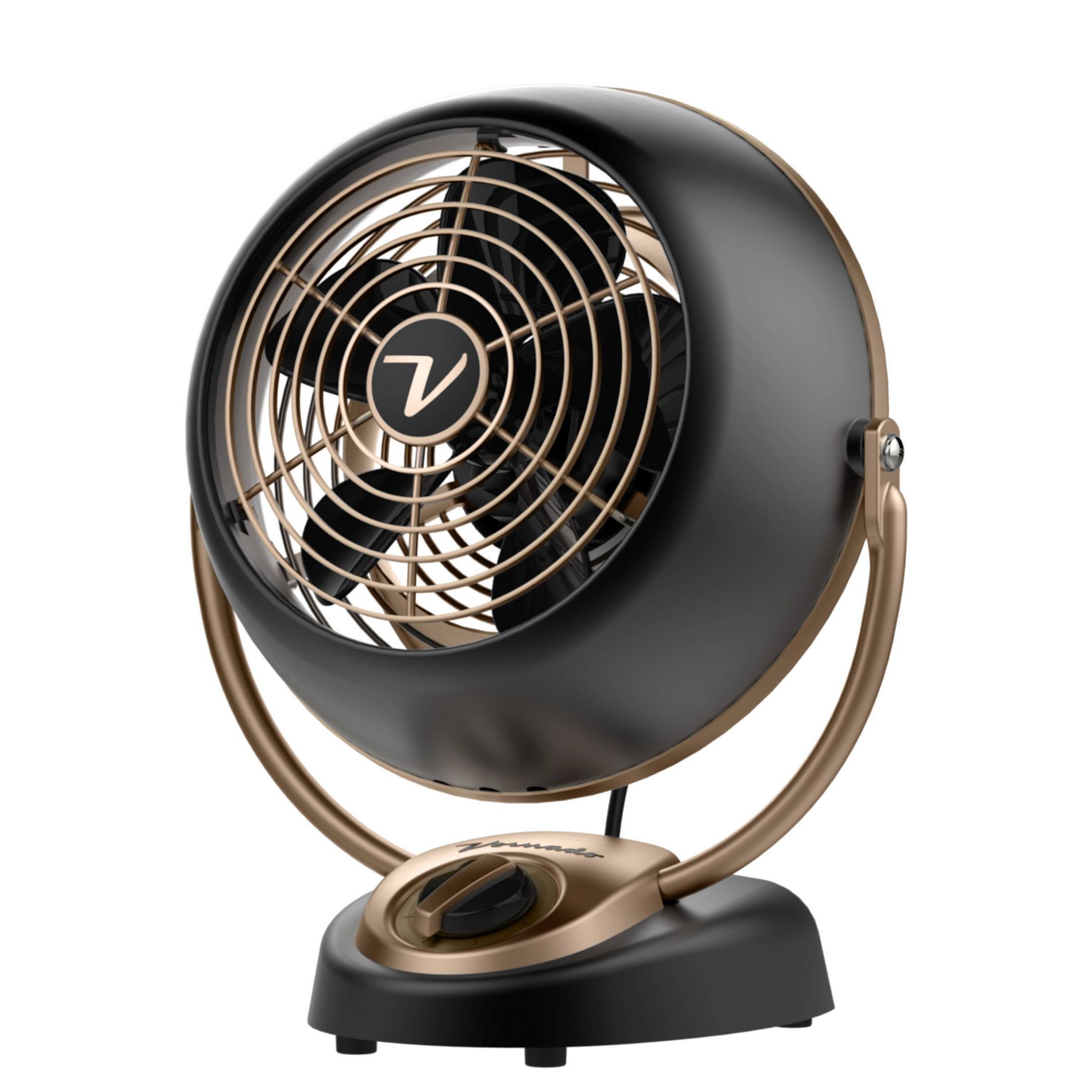 Vornado VFAN Petite Alchemy Vortex Fan: 3-Speed Electric Desk Fan, Adjustable Tilt, Steel, 178 CFM, 100-300 sq. ft. Coverage