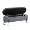 CAVINAS Fabric Storage Ottoman Bench with Wooden Legs,Multi-Purpose Foot Rest,Bed Bench and Hidden Storage Ottoman for Living Room,Bedroom - 2 of 4