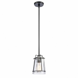 Elk Home Square To Round 1 - Light Pendant in  Matte Black - 1 of 4