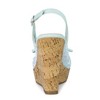 Allegra K Women's Casual Wood Platform Heels Bow Lace Wedge Sandals - 3 of 4