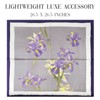 Wrapables Satin Neckerchief Square Scarf 26.5 x 26.5 Inches, Lavender Irises - 2 of 4