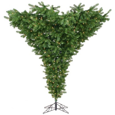 Vickerman Green Upside Down Artificial Unique Tree