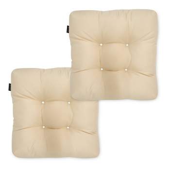 Sweet Home Collection  Patio Chair Pads Thick Fiber Fill Tufted 19 x 19 ,  Cream, 4 PK, 4PK - Foods Co.