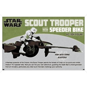 Trends International Star Wars: New Vintage - Speeder Bike Framed Wall Poster Prints - 1 of 4