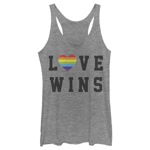 Adult Lost Gods Love Wins Pride Racerback Tank Top - 1 of 4