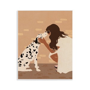 Stupell Industries Girl Hugging Dalmatian Wall Plaque Art - 1 of 4
