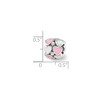 Black Bow Jewelry Sterling Silver, Pink Enamel & Crystal Double Row Heart Bead Charm - 2 of 3