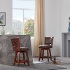 24" Broadmoor Swivel Counter Height Barstool with Back Cappuccino - Boraam - 4 of 4